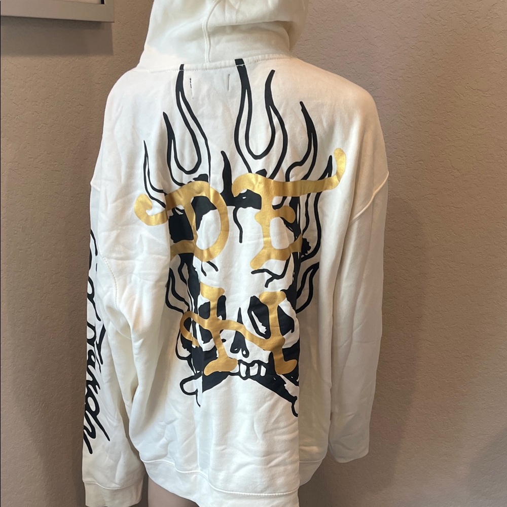 NWT Ed Hardy unisex White Graphic Hoodie - Picture 5 of 5